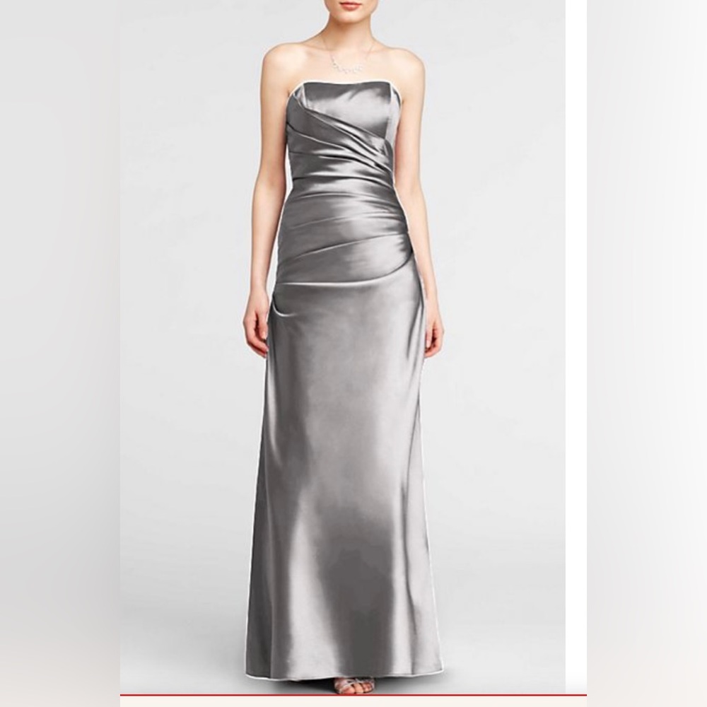 Strapless Ruched Satin Ball Gown